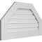 Ekena Millwork Octagonal Top Surface Mount PVC Gable Vent: Functional, w/ 3-1/2"W x 1"P Standard Frame, 34"W x 20"H GVPOT34X2001SF - alternate 3